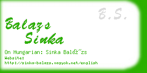 balazs sinka business card